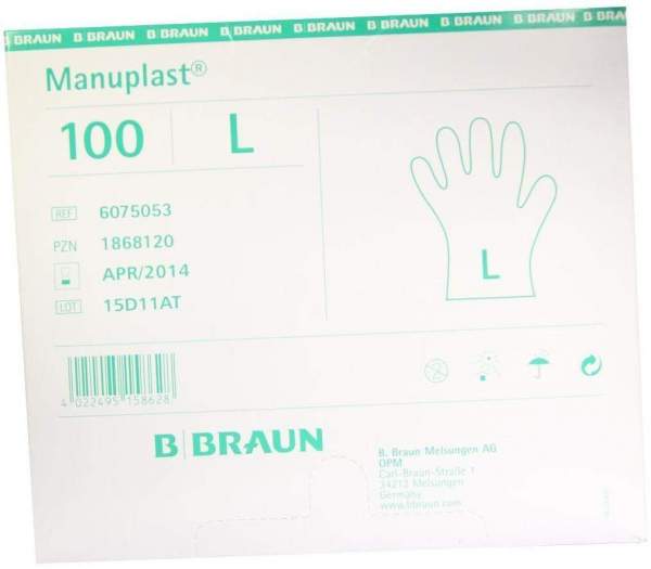 Manuplast Einmal Handschuhe Groß, Hell 100 Stück