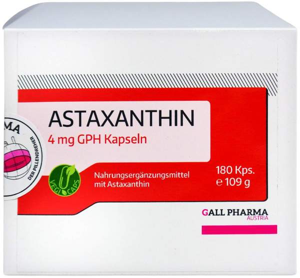 Astaxanthin 4 mg Gph Kapseln 180 Stück