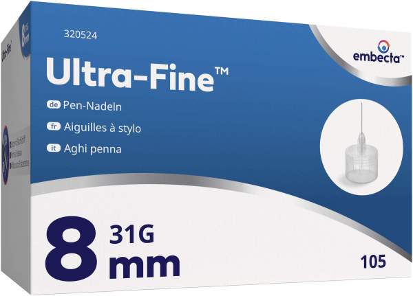 Ultra-Fine Pen-Nadeln 8 mm 105 Stück