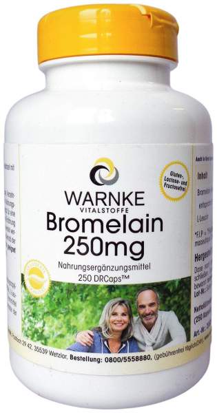 Bromelain 250 mg Magensaftresistente Kapseln 250 Stück