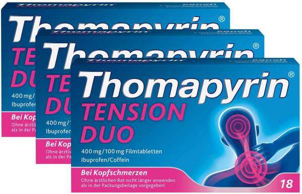 Thomapyrin Tension Duo 400 mg-100 mg 3 x 18 Filmtabletten