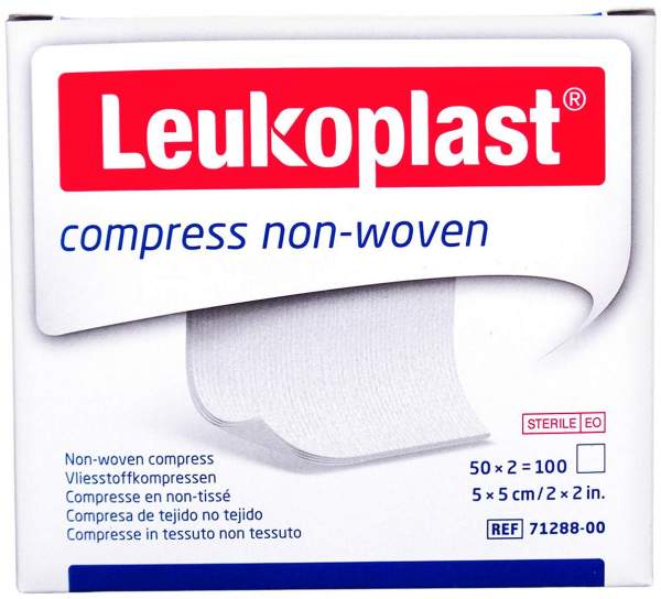 Leukoplast Compress Non-Woven 5 X 5 cm 100 Stück