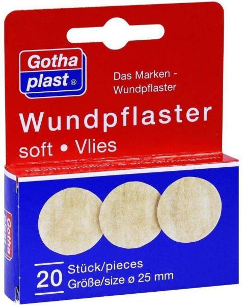 Gothaplast 20 Wundpflaster Soft Vlies 2,5 cm Durchmesser