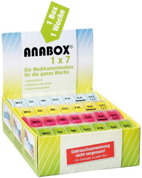Anabox 1 X 7 Bunt Deckel Klar 1 Stück