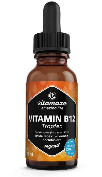 Vitamin B12 100 µg Hochdosiert Vegan 50 ml Tropfen
