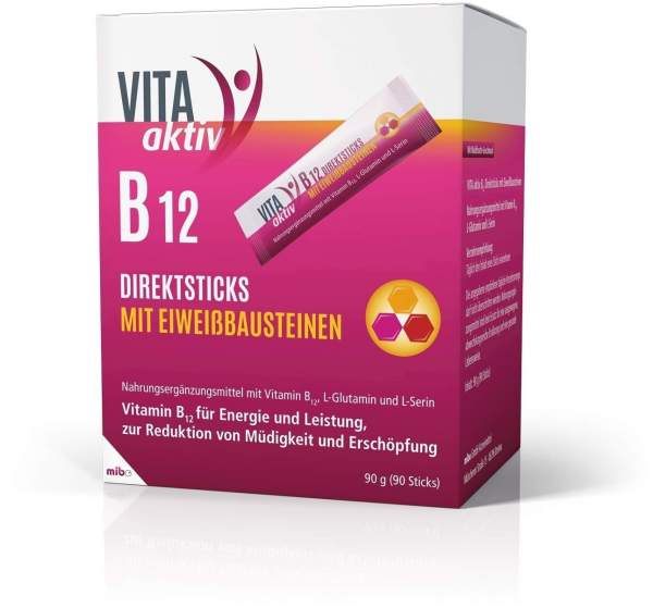 Vita Aktiv B12 Direktsticks mit Eiweißbausteinen 90 Beutel