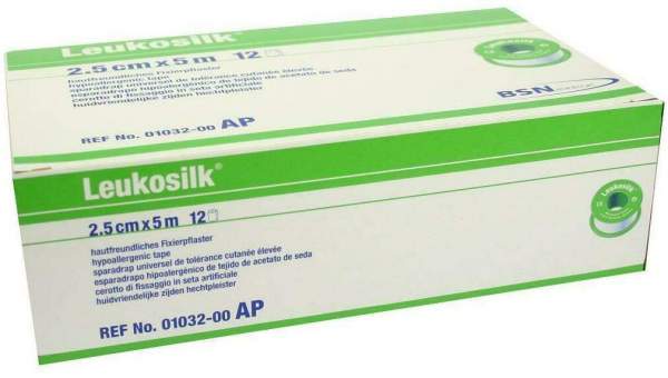 Leukosilk 5 M X 2,5 cm 12 Rollen