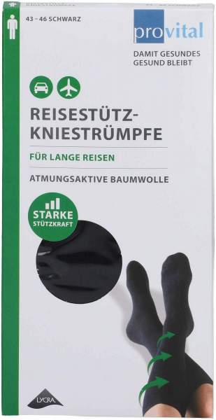 Provital Reisekniestrümpfe Gr.39-42 Marine 2 Stück