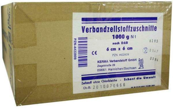 Verbandzellstoff Zuschnitte 6x6cm Hochgebl