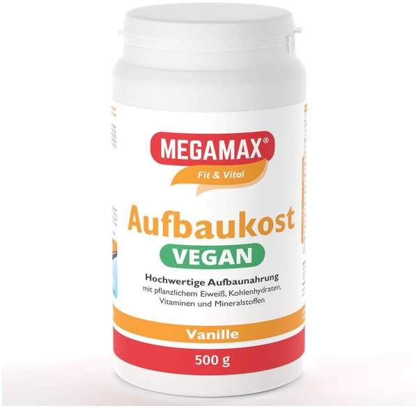 Megamax Aufbaukost vegan Vanille 500 g Pulver