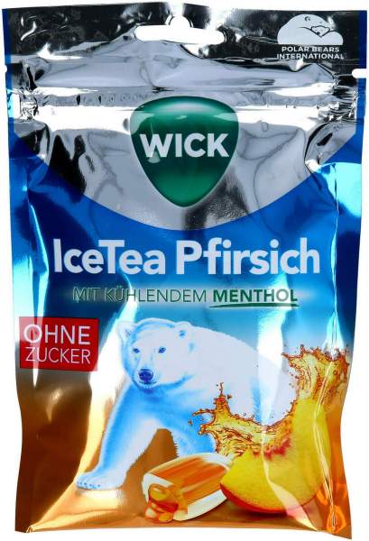 Wick Icetea Pfirsich Bonbons O. Zucker 72 G