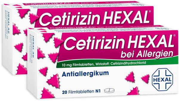 Cetirizin Hexal 2 X 20 Filmtabletten