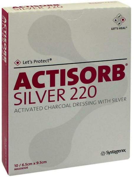 Actisorb 220 Silver 9,5 X 6,5 cm Steril 10 Kompressen