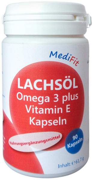 Lachsöl Omega 3 plus Vitamin E Kapseln MediFit 90 Stück