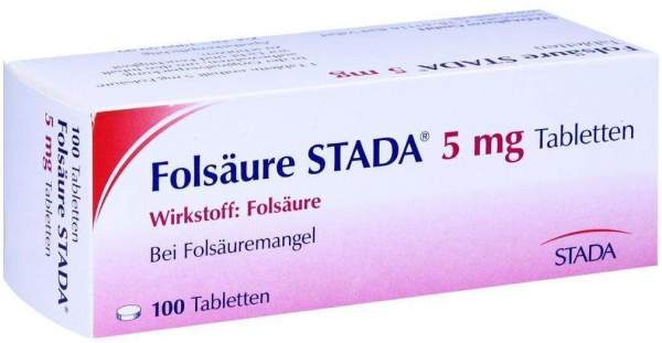 Folsäure Stada 5 mg 100 Tabletten