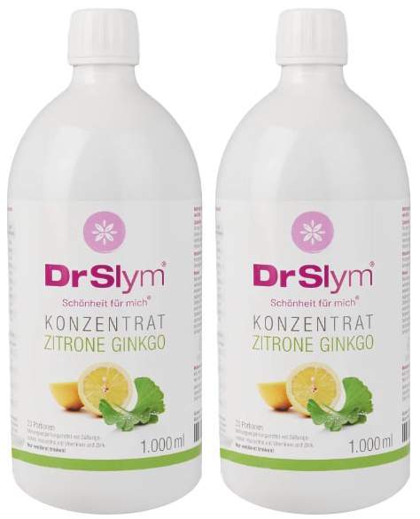 DrSlym Konzentrat Zitrone Ginkgo 2 x 1000 ml