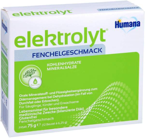Humana Elektrolyt Fenchel Pulver Faltschachtel