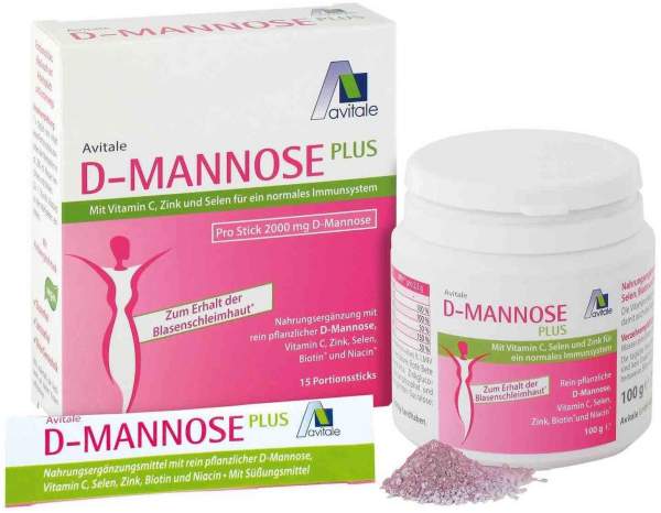 D-Mannose Plus 2000 mg Sparset 15 Sticks + 100 G Pulver