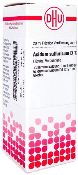Acidum sulfuricum D 12 Dilution 20ml