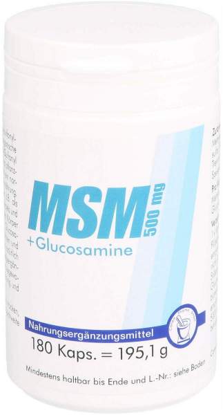 MSM 500 mg+Glucosamine 180 Kapseln