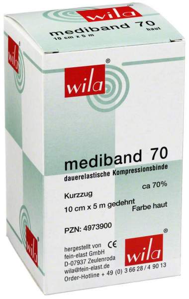Mediband 70 Kurzzugbinde 10 cm X 5 M Hautfarben