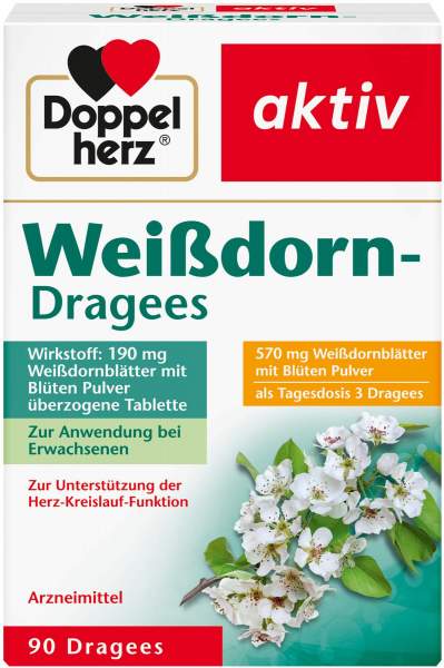 Doppelherz aktiv Weißdorn Dragees 90 Überzogene Tabletten