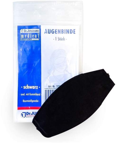 Augenbinde Oval Mit Gummiband Schwarz