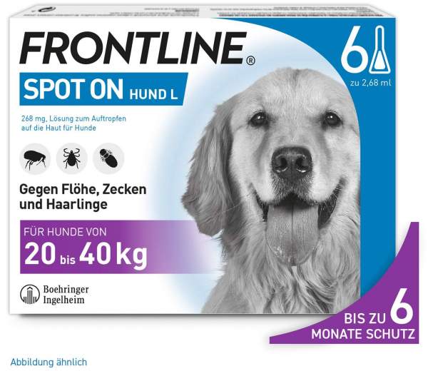 Frontline Spot On Hund L 20-40 kg 6 Pipetten