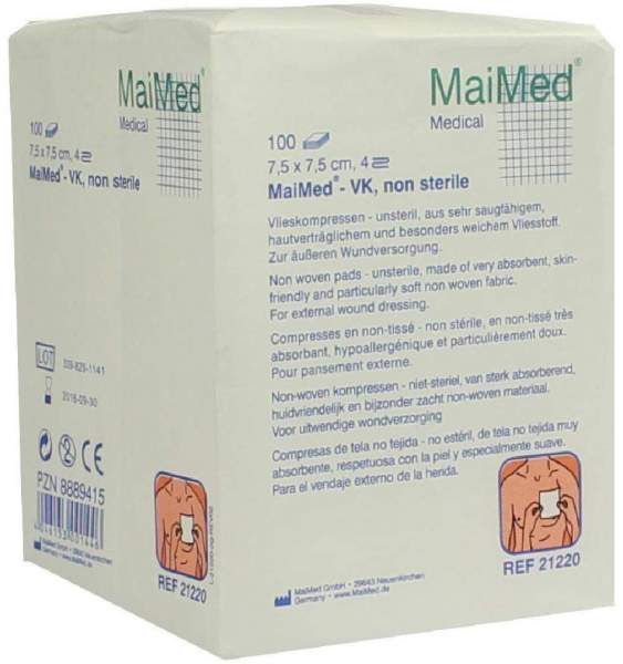 Vlieskompressen 7,5x7,5 cm Unsteril
