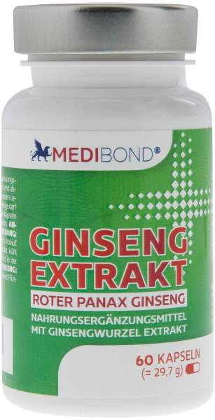 Ginseng Wurzel Extrakt Medibond 60 Kapseln