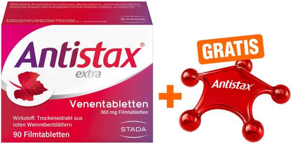 Antistax extra 90 Filmtabletten + gratis Massagestern