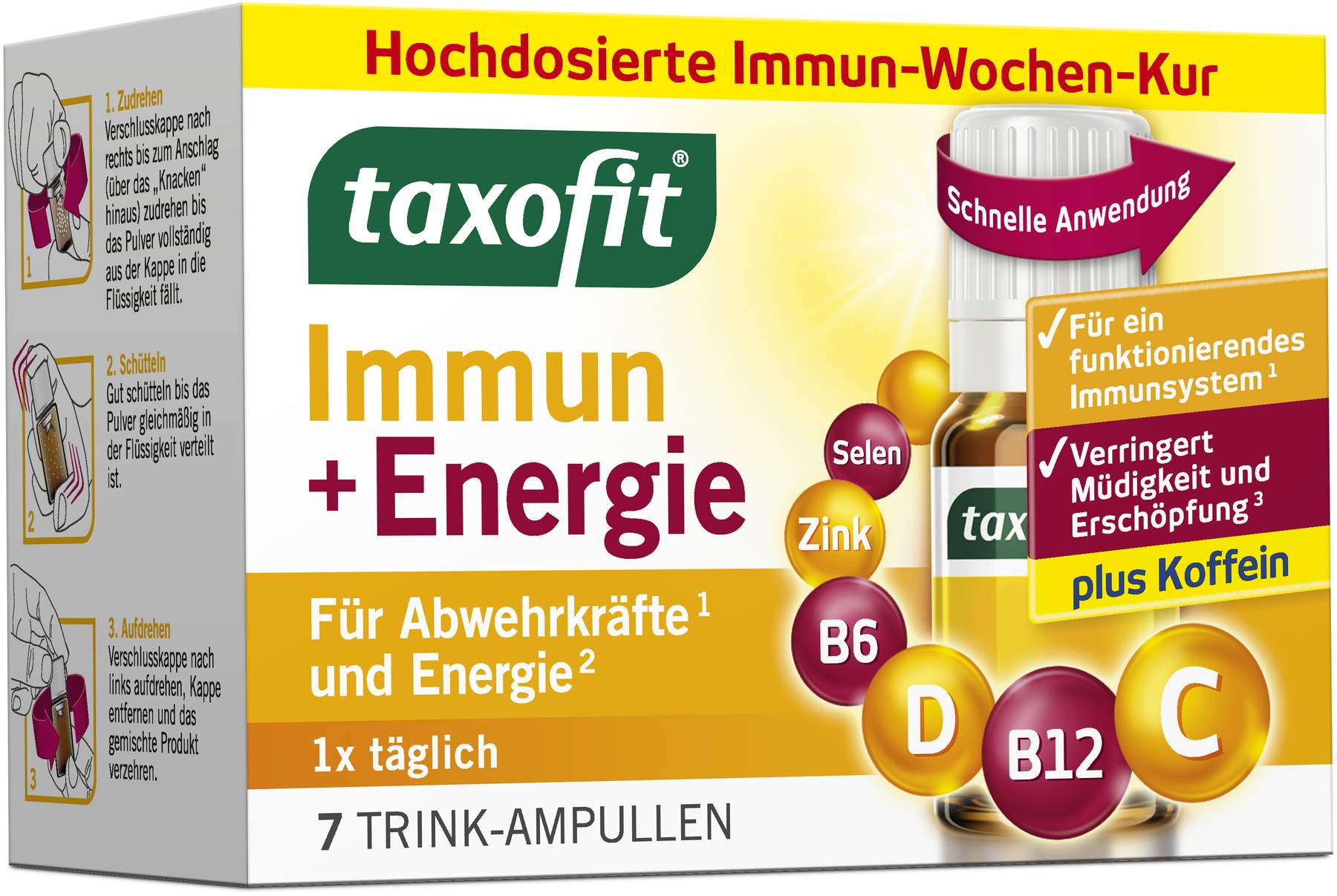 Taxofit Immun & Energie 7 Trinkampullen kaufen | Volksversand ...