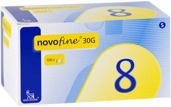 Novofine 8 Kanülen 0,30 X 8 mm Tw 100 Stück