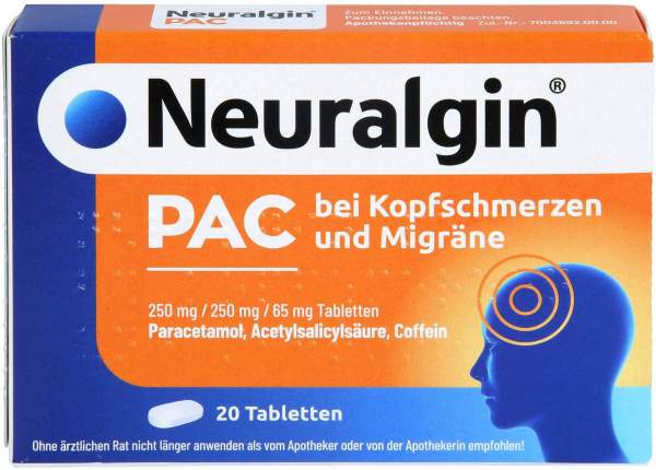 Neuralgin PAC bei Kopfschmerzen und Migräne Tablet