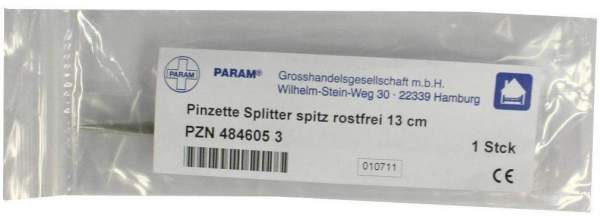 Pinzette Splitter Spitz Rostfrei 13 cm 1 Stück