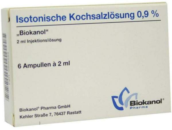 Isotonische Kochsalzlösung 0,9% Ampullen 6x2 ml Ampullen