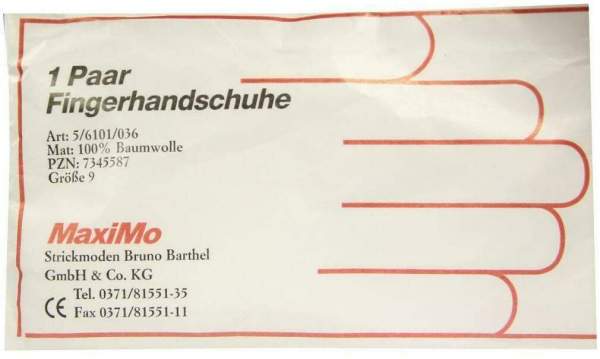 Handschuhe Baumwolle Gr. 9 Überlänge