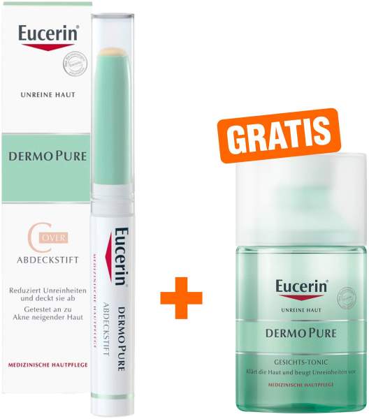 Eucerin DermoPure Abdeckstift 2.0 g + gratis Eucerin DermoPure Gesichts-Tonic 100 ml