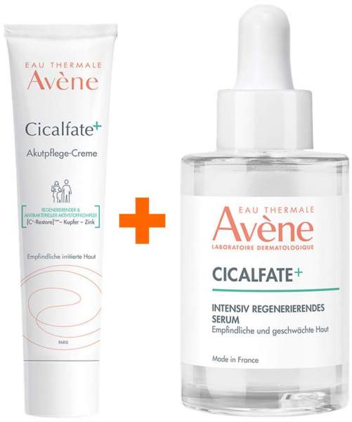 Avene Cicalfate+ Akutpflege-Creme 40 ml + Cicalfate+ regenerierendes Serum 30 ml