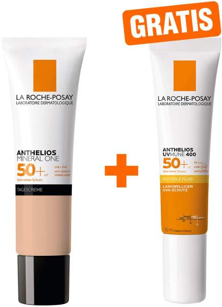 La Roche-Posay Anthelios Mineral One 02 Creme LSF 50+ 30 ml + gratis Invisible Fluid UVMune 400 LSF 50+ 15 ml