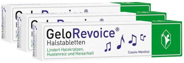 GeloRevoice Halstabletten Cassis Menthol 3 x 20 Lutschtabletten