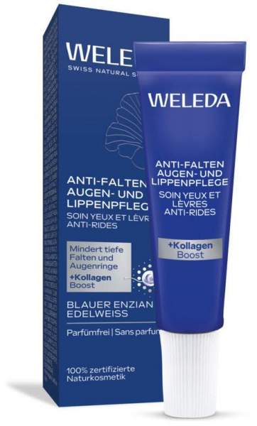 Weleda Anti-Falten Augen- &amp; Lippenpflege Blauer Enzian &amp; Edelweiß...