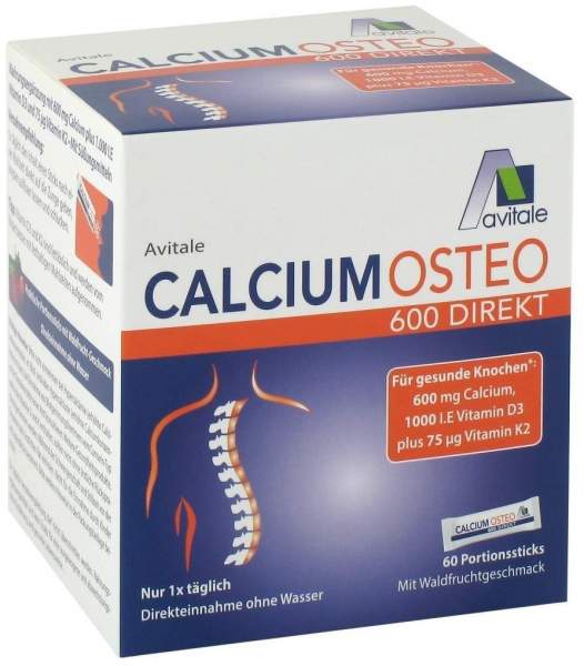 Calcium Osteo 600 Direkt Pulver 60 Sticks