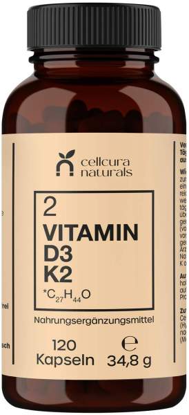 Cellcura Naturals Vitamin D3+K2 120 Kapseln