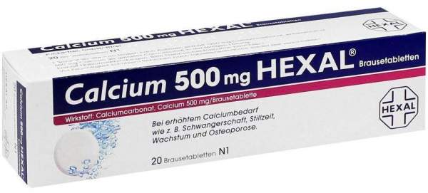Calcium 500 mg Hexal 20 Brausetabletten