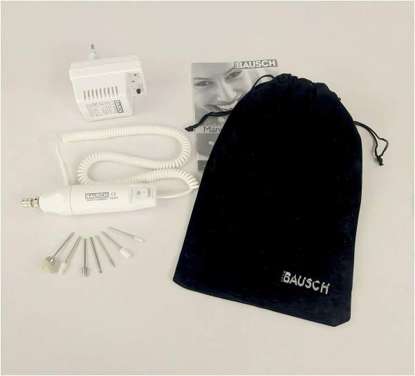 Manicure-Pedicure Set mit Licht im Stoffbeutel, 6 stufig regelbar