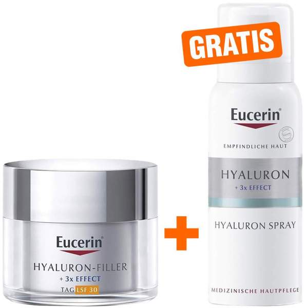 Eucerin Filler Tagespflege LSF 30 50 ml Creme + gratis Hyaluron Spray 50 ml