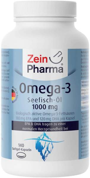Omega-3 1000 mg Seefischöl 140 Softgel-Kapseln