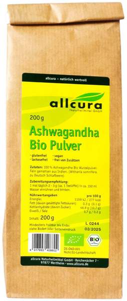 Ashwagandha Bio Pulver 200g