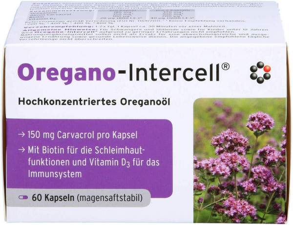 Oregano-Intercell 60 magensaftresistente Weichkapseln